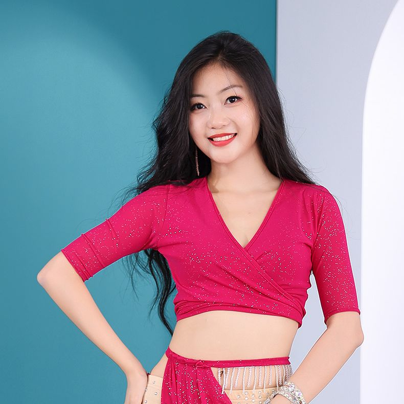 舞娘性感大码肚皮舞服套装上衣