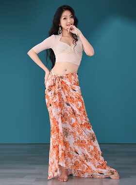 舞娘2025新款雪纺花围裙