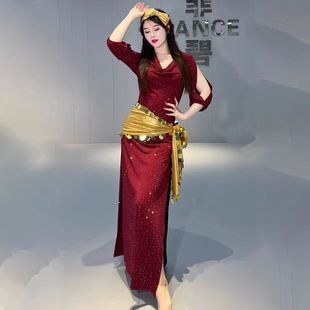 表演出服民俗袍子 baladi练功服装 舞娘原创设计肚皮舞服装 2025新款