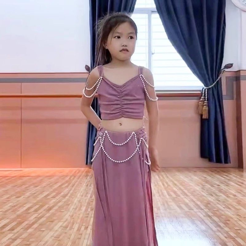 舞娘肚皮舞儿童成人服套装练功服