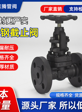 法兰截止阀J41H-25C 40C 64C 100C锻钢A105N材质耐高温高压阀国标