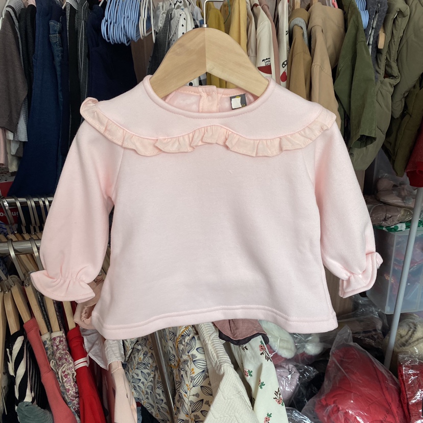 小云朵加绒加厚粉嫩保暖长袖t恤