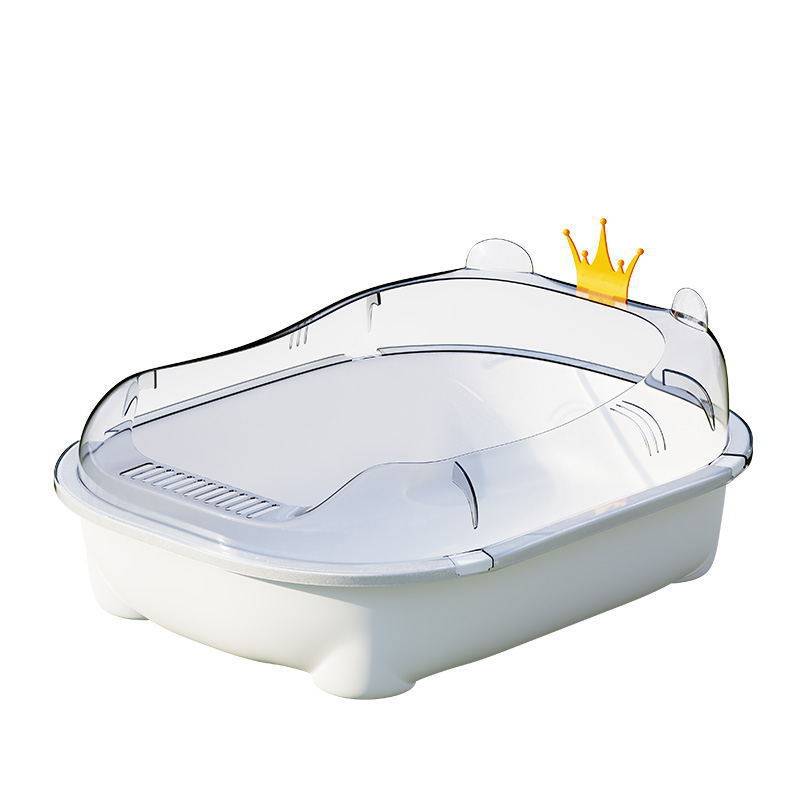 猫砂盆超大号半封闭防带砂pvc小号幼猫咪厕所笼子专用猫屎盆用品