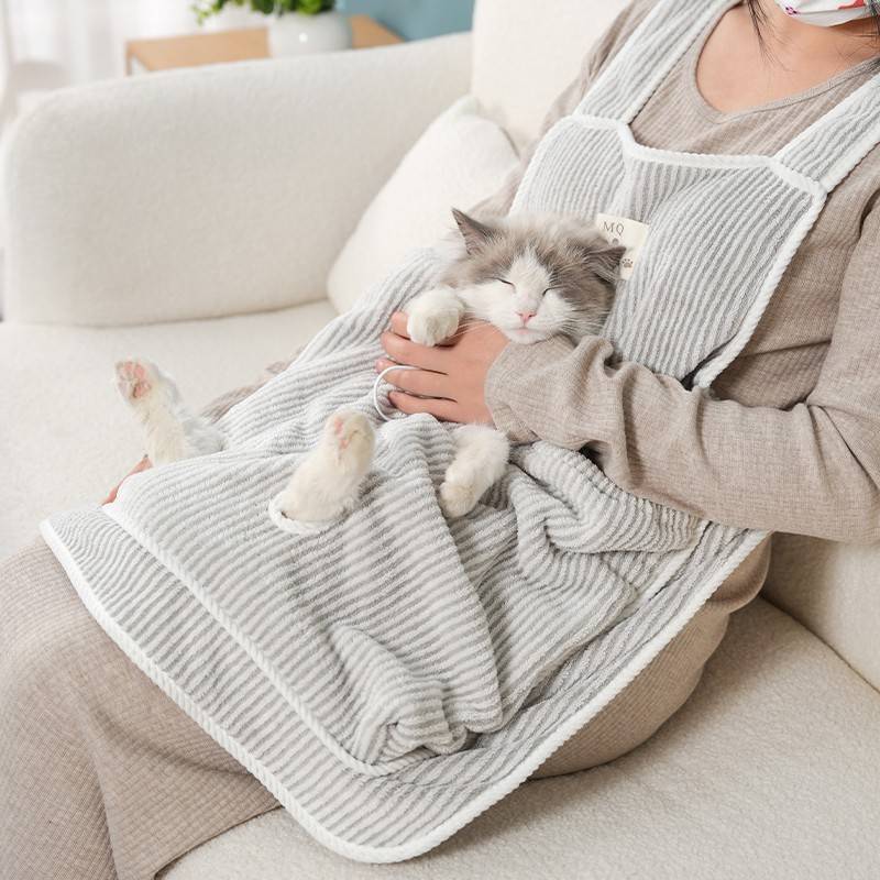 抱猫夏专用衣服沾毛撸猫不围裙薄款季固定宠围兜居雪山之星家剪物