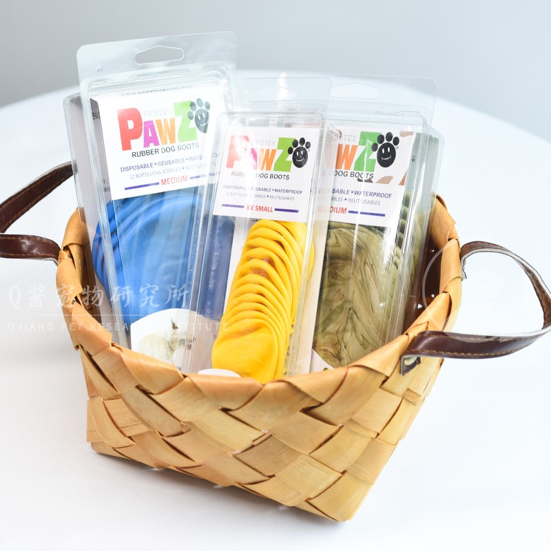 美国paz狗狗雨防水脚套夏IMV季防然滑w天橡胶宠物鞋子不鞋掉脚鞋
