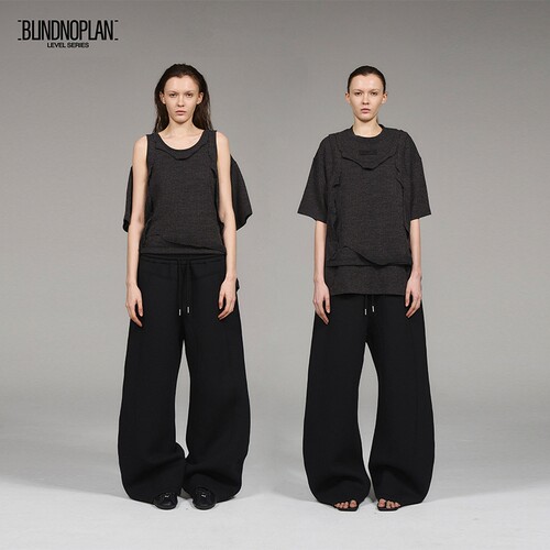 BLINDNOPLAN 25SS 高端系列破坏短袖背心双穿T恤情侣打底衫T恤