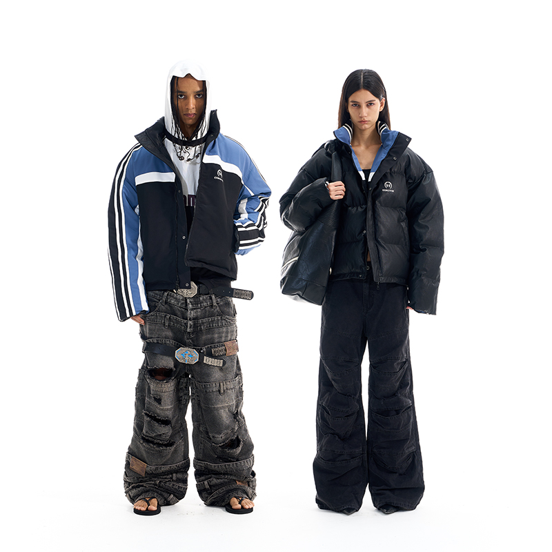 EXITMODE BY BLINDNOPLAN 25AW 双面穿运动棉服冬季设计感棉外套