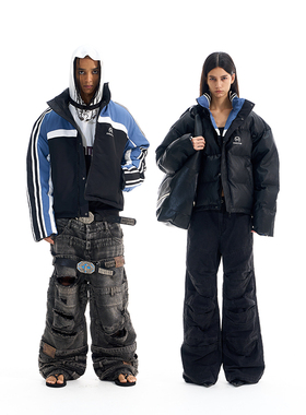 EXITMODE BY BLINDNOPLAN 25AW 双面穿运动棉服冬季设计感棉外套