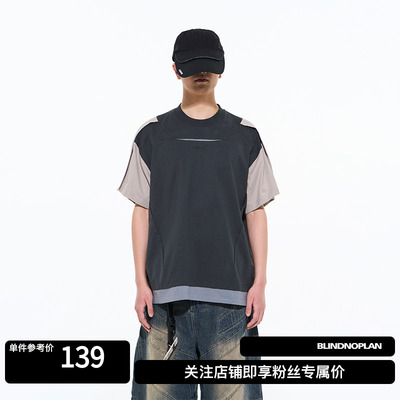 BLINDNOPLAN假两件短袖T恤青春