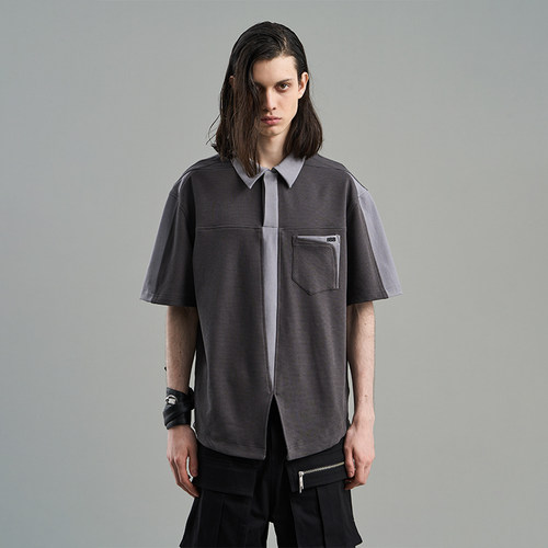 23SS新品立体胶浆印花短款polo
