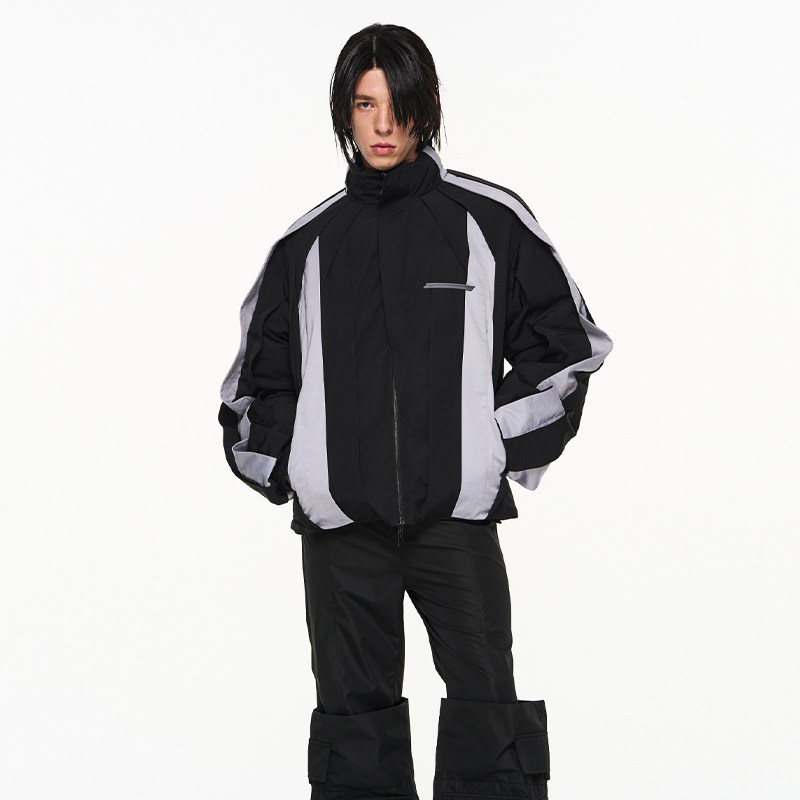 BLINDNOPLAN 23AW 多片拼色结构层次飞褊夹克冬季220克重磅棉服
