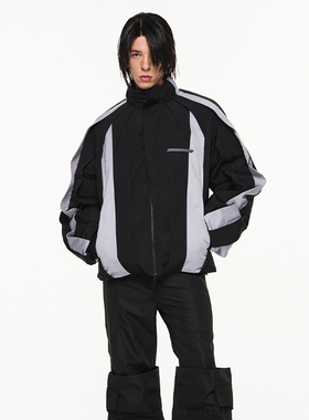 BLINDNOPLAN 23AW 多片拼色结构层次飞褊夹克冬季220克重磅棉服