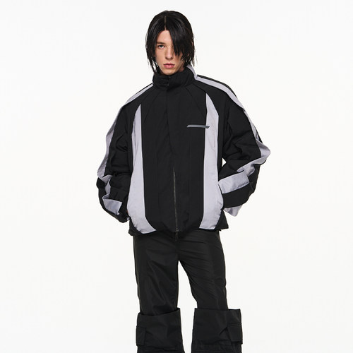 BLINDNOPLAN多片拼色飞褊棉服