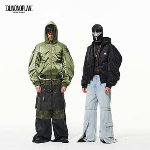 连帽飞行员棉服免烫处理 高端系列宽松倒置袖 BLINDNOPLAN 24AW