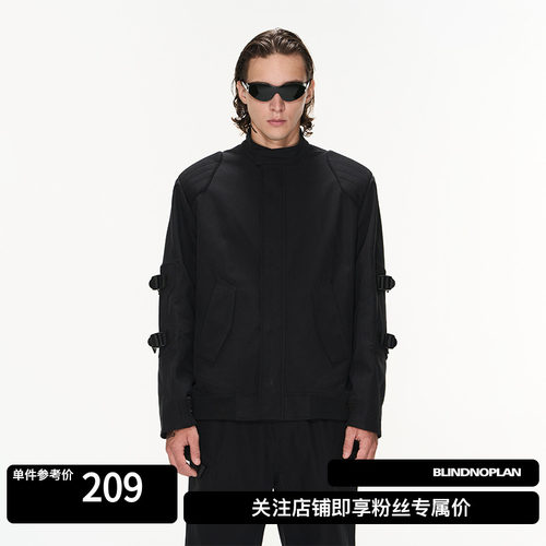 blindnoplan拼接机能扣外套