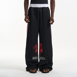 BLINDNOPLAN26SS宽松休闲运动印花战马长裤 EXITMODE