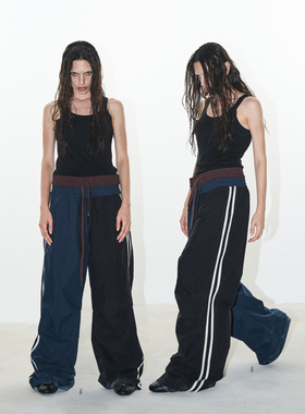 【明星同款】EXITMODE BY BLINDNOPLAN 24AW双腰阴阳假两件运动裤