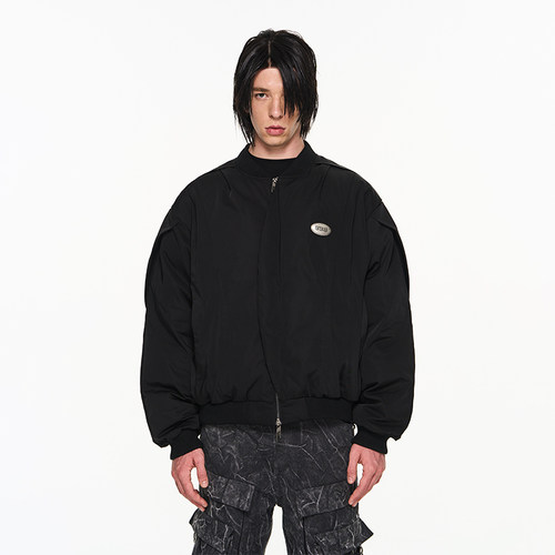 blindnoplan褶皱式自然形态棉服