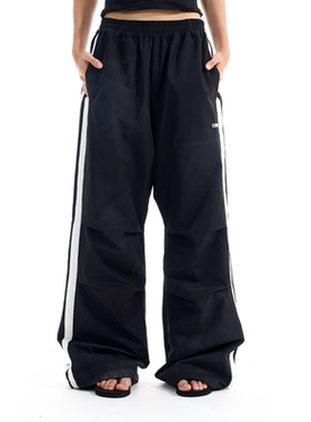 EXITMODE BY BLINDNOPLAN 25AW 拼色运动条纹做旧捏褶长裤休闲裤