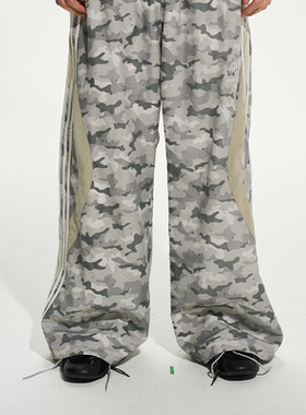 EXITMODE BY BLINDNOPLAN 25AW 双腰迷彩运动宽松阔腿休闲长裤