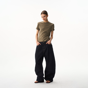 BLINDNOPLAN26SS【basic系列】 原牛弯刀牛仔裤宽松休闲阔腿长裤