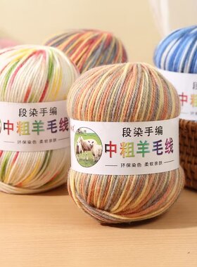 天诚号2013年中粗羊毛羊毛线段染