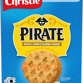 包邮加拿大Christie Peanut燕麦花生酱曲奇饼干300克*2盒无添加