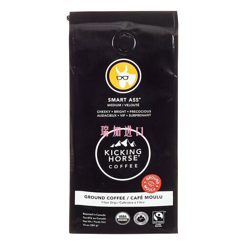 包邮！加拿大Kicking horse SMART ASS 细研磨咖啡粉中度烘焙284g