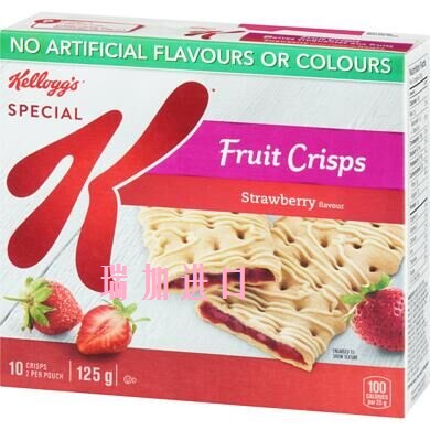 包邮加拿大Kellogg's K Fruit水果夹心脆饼干馅饼125g草莓蓝莓2盒