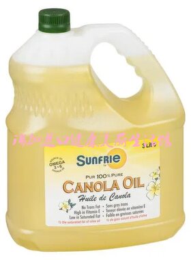 直邮加拿大国油SUNFRIE CANOLA OIL特级食用芥花籽油3L无反式脂肪