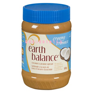 椰子奶油花生酱 Balance 加拿大Earth 新品 500克 包邮 面包烘焙