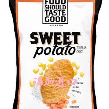 包加拿大邮Food Good香脆薄饼干海盐红薯玉米片155克*2包非转基因