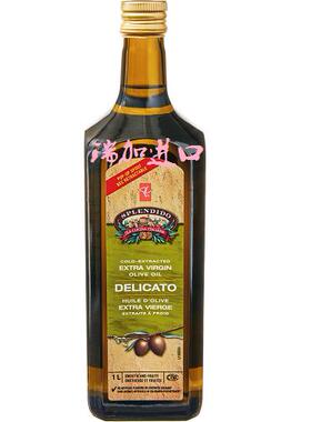 包邮加拿大PRESIDENT总统之选Delicato冷压特级初榨拌菜橄榄油1L