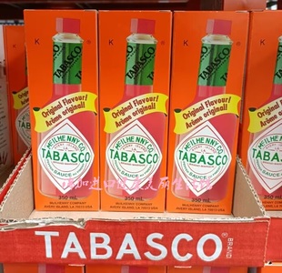 新品包邮加拿大TABASCO塔巴斯科原味经典辣椒酱350ML