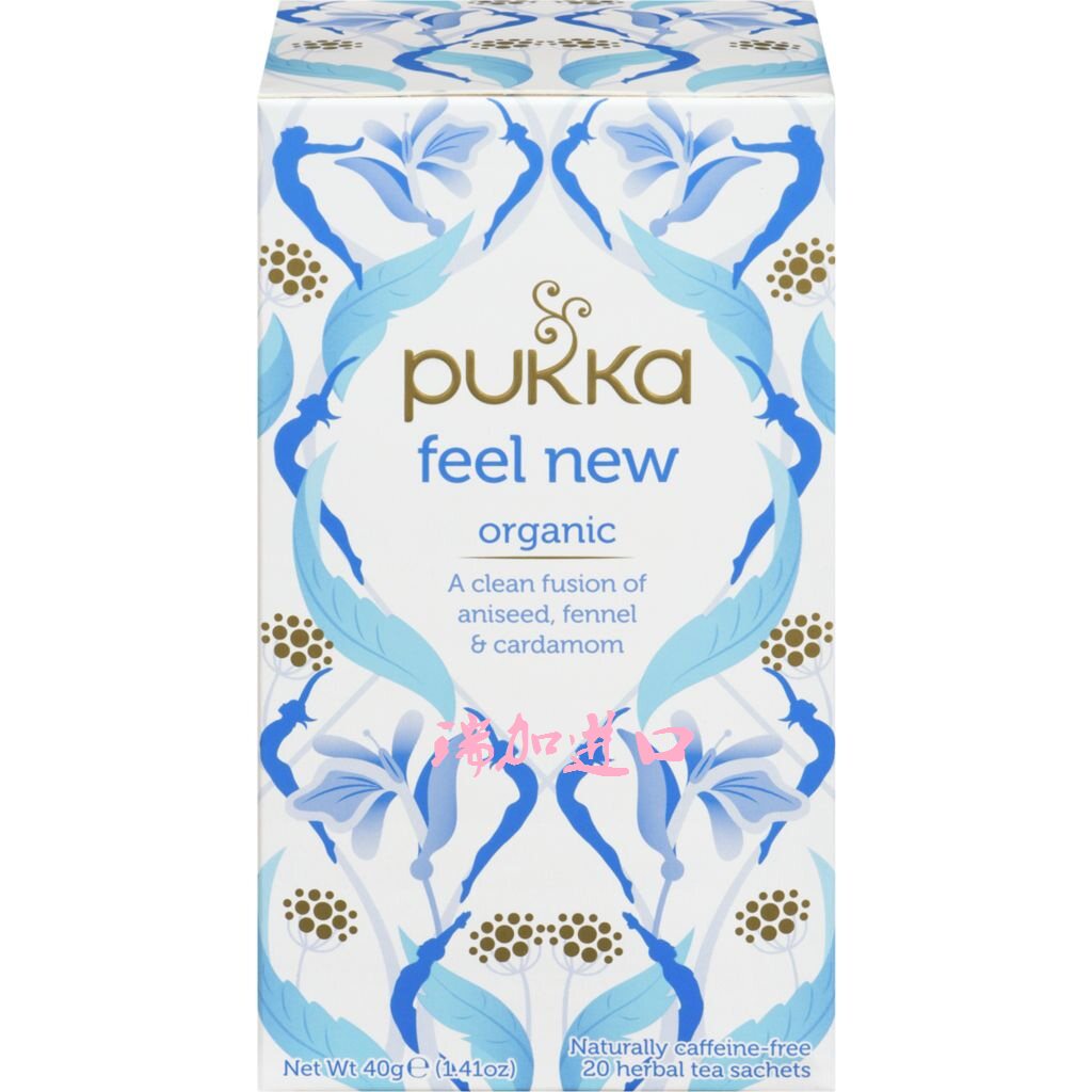 新品包邮 加拿大Pukka 帕卡有-JI茴香豆蔻换新花草茶20包无咖啡因