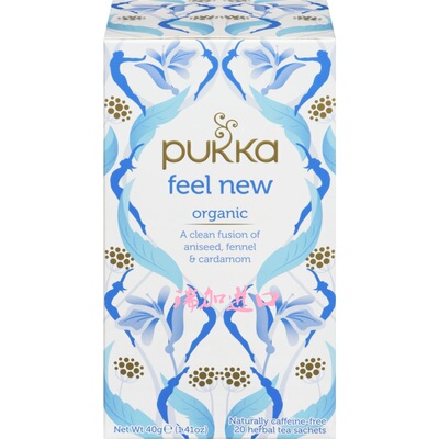 新品包邮 加拿大Pukka 帕卡有-JI茴香豆蔻换新花草茶20包无咖啡因