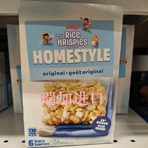 包邮加拿大Kellogg's家乐士原味家常棉花糖脆米方糕198克*3盒多种