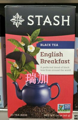 新品特价包邮！加拿大Stash 英式早餐茶 BREAKFAST 浓郁红茶 20包