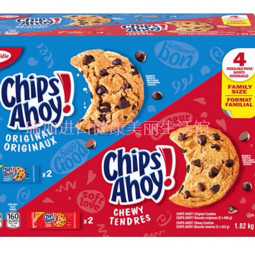 包加拿大邮CHRISTIE CHIPS AHOY巧克力碎曲奇薯片饼干组合1.82KG