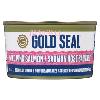 新品包邮加拿大Gold seal太平洋野粉红鲑鱼罐头213克*2罐欧米伽3