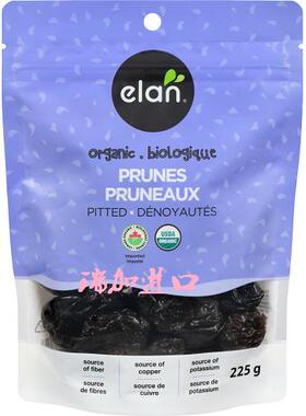包邮加拿大Elan Pitted Prunes不加糖有-机去核西梅225克*2包多种