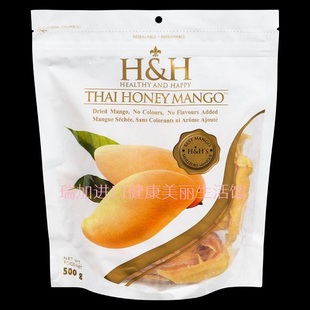 加拿大H&H HONEY 包邮 MANGO无添加泰国蜂蜜芒果干500克多种口味