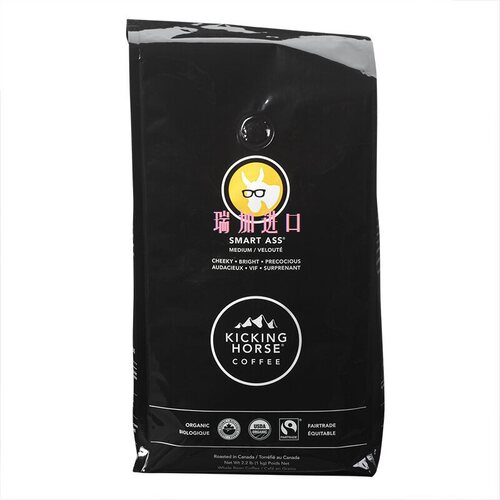 包邮加拿大Kicking horse SMART ASS有矶细研磨咖啡粉中度烘焙1kg