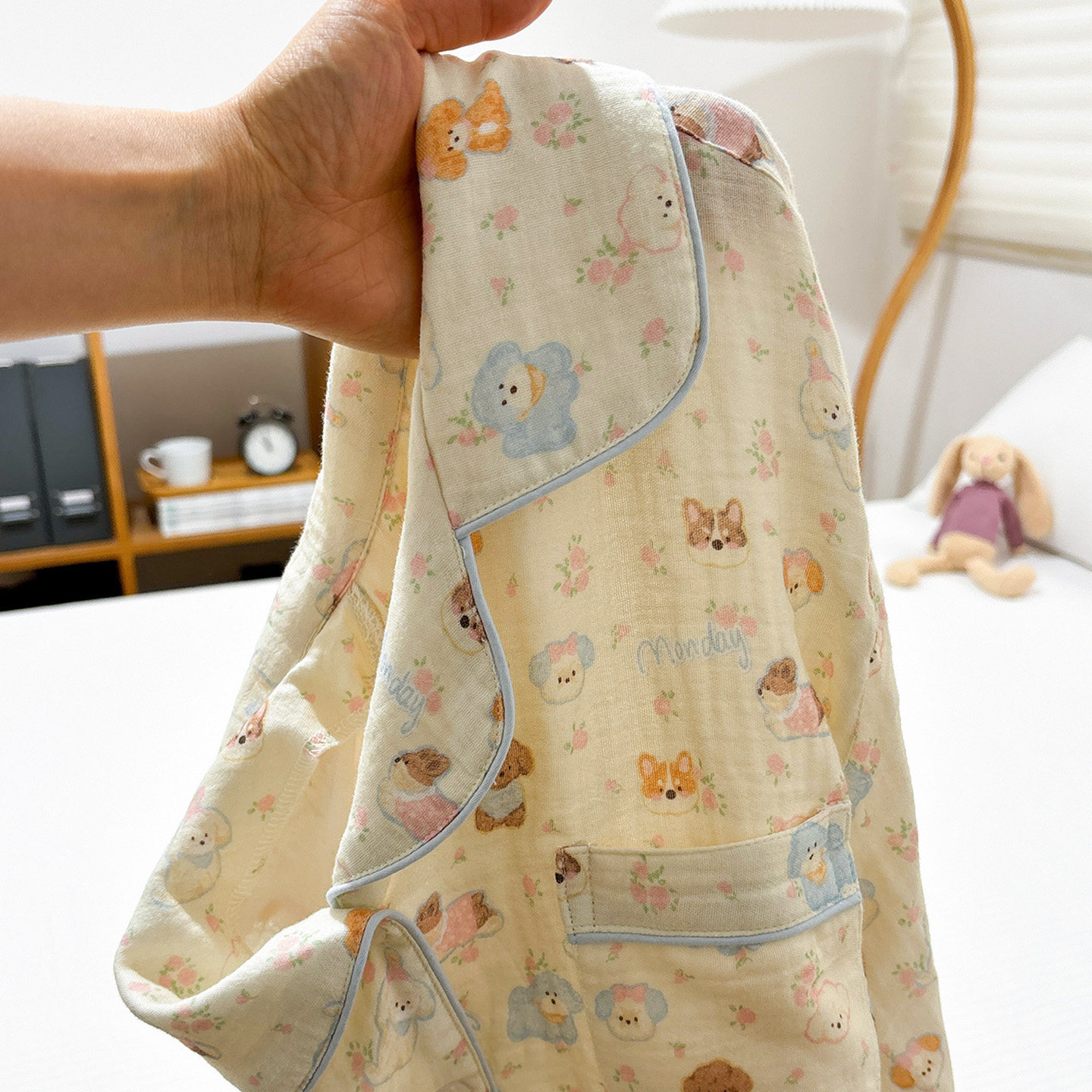 纯棉双层皱皱纱软萌萌长袖翻领睡衣套装春秋款女士大码开衫家居服,女士内衣/男士内衣/家居服,睡衣/家居服套装,淘宝优惠券,粉丝福利购,淘宝优惠卷