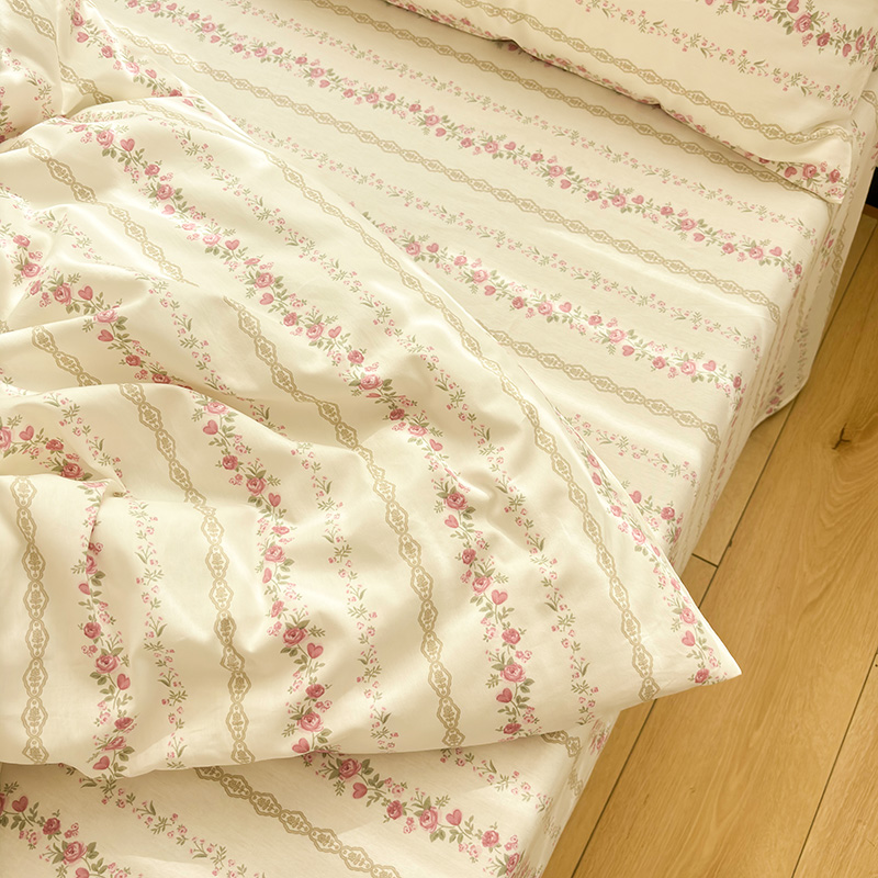 唐朝一只鱼全棉花束亲肤被套