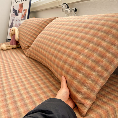 唐朝一只鱼云岫粉咖全棉枕套