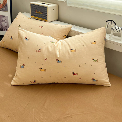 唐朝一只鱼双层纱小花狗枕套