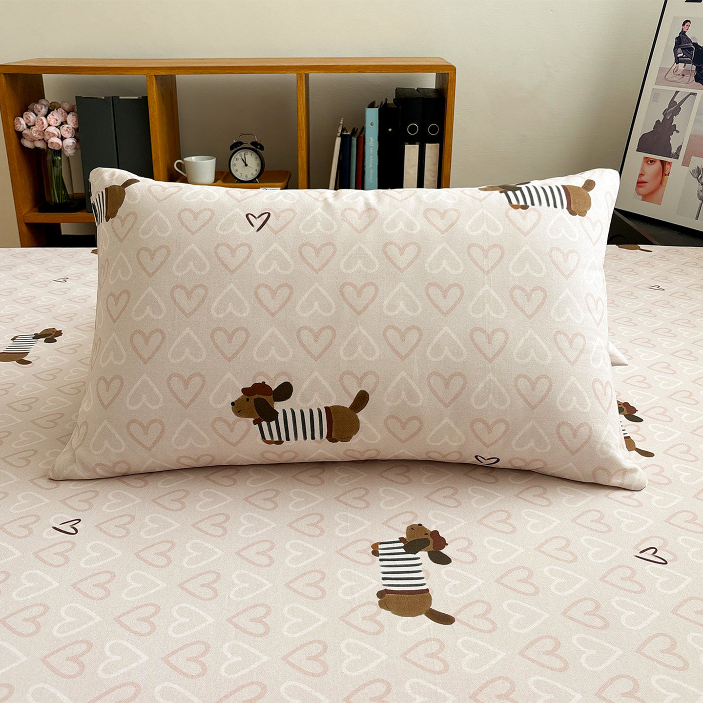 可爱全棉腊肠小狗加厚磨毛枕套单只儿童小枕头套48×74枕芯内胆套,床上用品,枕套,淘宝优惠券,粉丝福利购,淘宝优惠卷