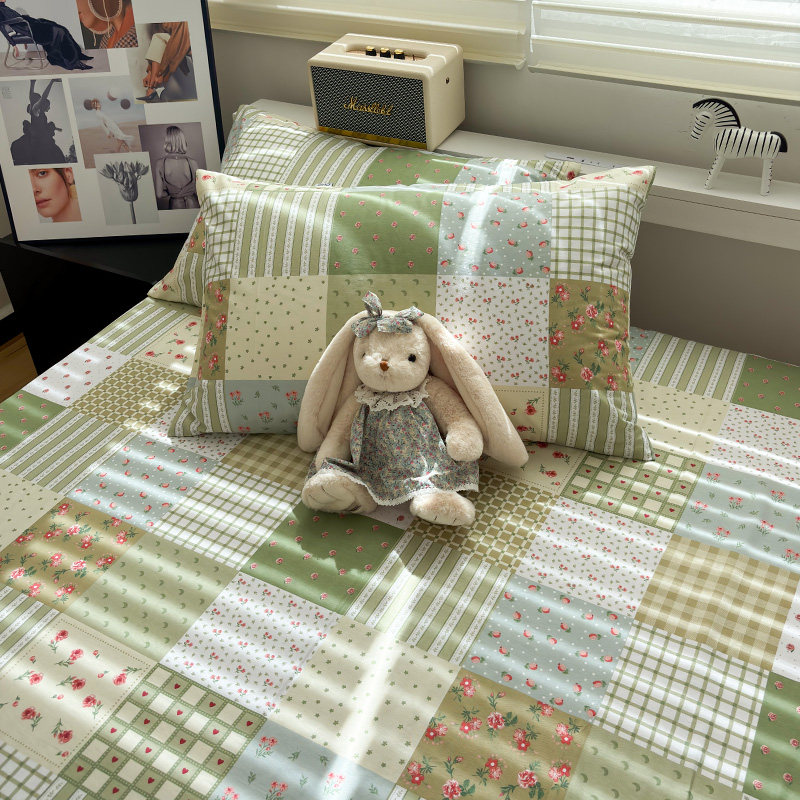 田香清新碎花全棉枕套1对装纯棉枕头套单个48x74单人学生宿舍枕袋