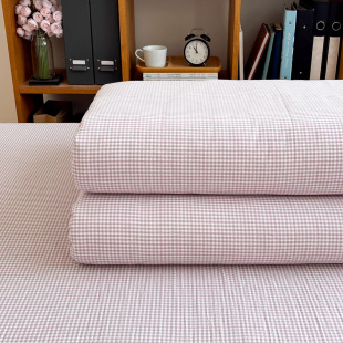 糖果紫水洗棉全棉被套单件150×200×230cm学生宿舍纯棉被罩四季